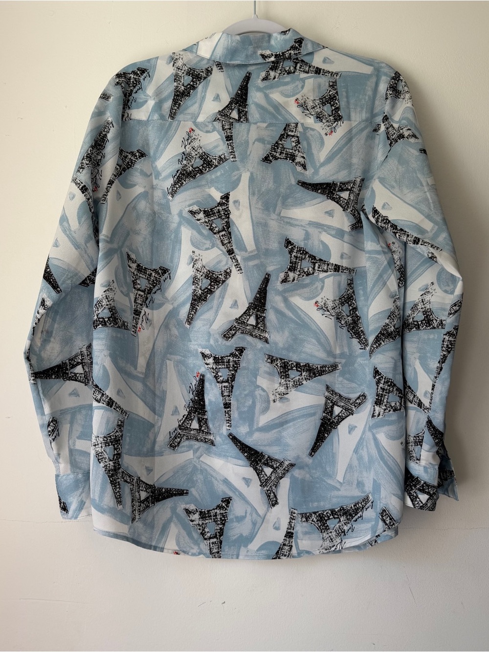 Karl Lagerfeld L Eiffel Tower Print Button-Up Shirt - Picture 2 of 11